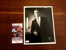 FRANK BORMAN APOLLO 8 NASA ASTRONAUT GEMINI SIGNED AUTO VINTAGE LITHO PHOTO JSA