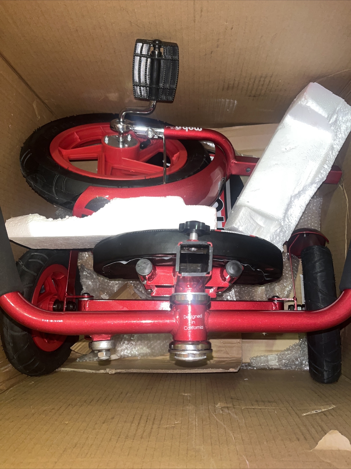 Three Wheeled Cruiser Tricycle Kids Bike Adjustable Steel Frame Ride On Toy Red