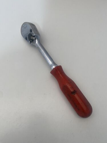 Mac Tools 1/2" Drive Ratchet VR10PA Red Hard Handle 10" Long USA Name Etched - Picture 1 of 13