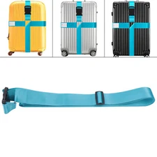 Luggage Straps, Adjustable Non-Slip Cross Strap Travel Suitcase Belt