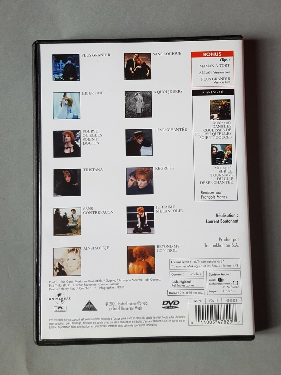 MYLENE FARMER MUSICVIDEOS DVD 3巻セット Amazon.com: Mylene Farmer: Music Videos, Vol. 2 & 3 : Mylène