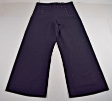 Vintage Navy Issue Pants W34 L28 1982 Black Button Front Adjustable Tie jnco