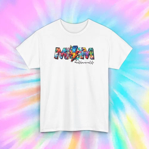 Autism Mom Life Puzzle Piece Shirt S-3XL Proud Autism Awareness Mom Gift Tee