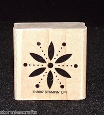 Flower Blossom Rubber Stamp Single Tag Size by Stampin Up In the Spotlight