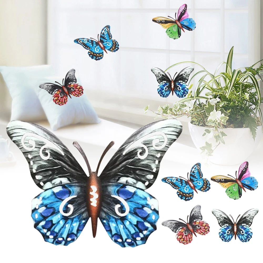 Large Metal Butterflies Garden Ornament Butterfly Wall Art Home Decor HB