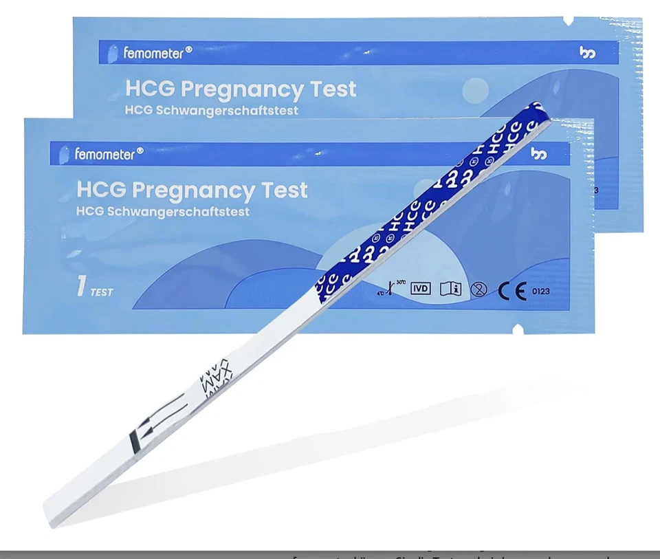 50 St Femometer Schwangerschaftstest Frühtest Erkennung HCG Tests 25 miu/ml 99% - Bild 3 von 4