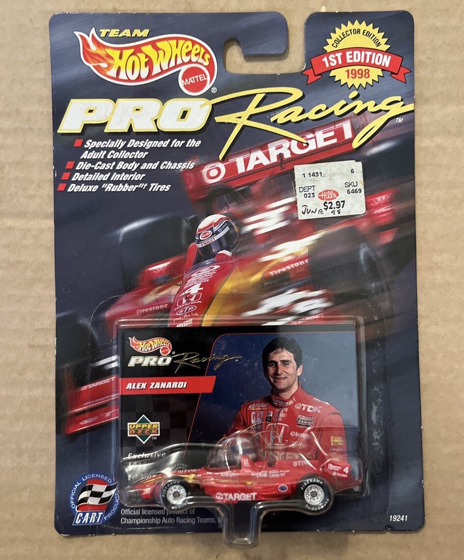 Vintage New in Box 1998 Hot Wheels Racing Alex Zanardi Collectors