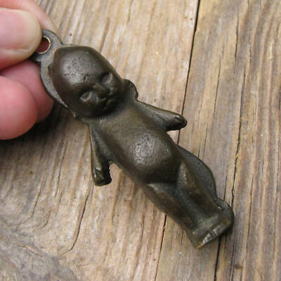 Antiker Messing Kewpie Puppe Baby Türklopfer