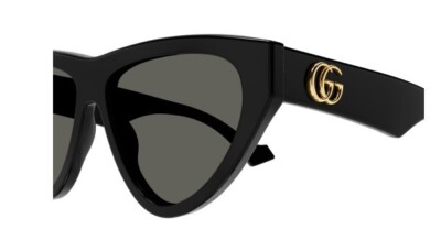 Gucci GG1333S 001 Black/Grey Cat Eye Women display picture 3