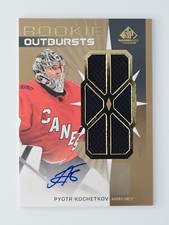 2022-23 Upper Deck SP Game Used Outbursts Jersey Pyotr Kochetkov Rookie Auto RC