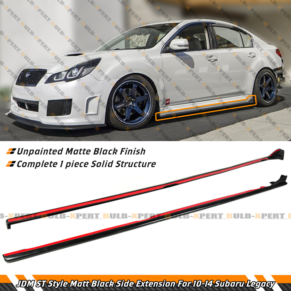 For 2010-2014 Subaru Legacy 5th Gen BM JDM ST Style Matt Black