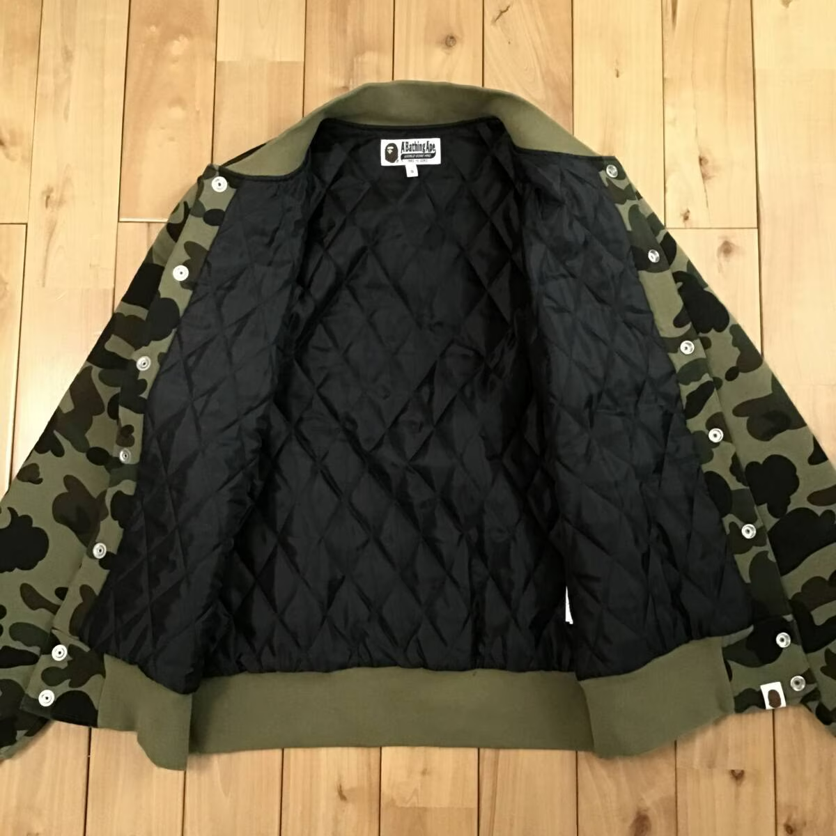 BAPE camo Sweat varsity jacket 1st camo green A Bathing Ape Size S