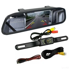 4.3" Backup Camera Mirror Car Rear View Reverse Night Vision Parking System Kits