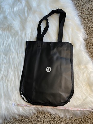 Lululemon Reusable Shopping Gift Bag Small Tote Black With Logo | eBay
