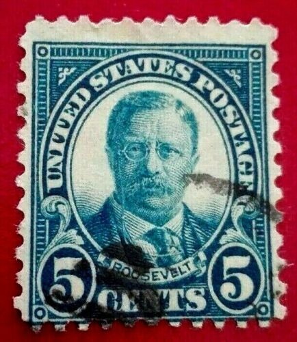  Stati Uniti: 1922 Theodore Roosevelt, 1858-1919.  Francobollo raro e da collezione. - Foto 1 di 1