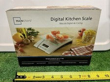 Mainstays Moderno Vidrio Digital MAX 11 LBS Escala Botones de Control Táctil Caja Abierta