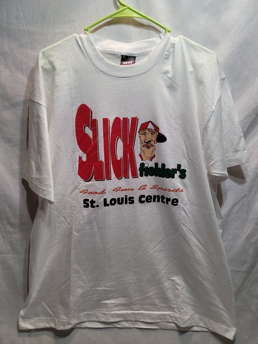 Fruit Of The Loom Best Vintage White T Shirt Slick Fielders St.louis Centre XL