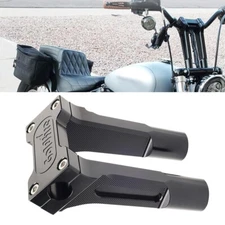 6" Pullback Handlebar Risers Clamp Black For Harley Dyna Softail Sportster 1"