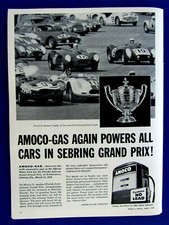 1959 Sebring Grand Nartionals Amoco Original Print Ad 8.5 x 11"