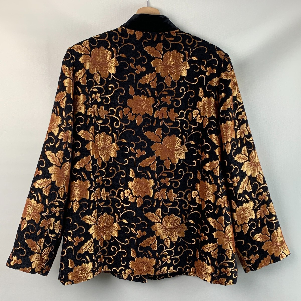 Drapers & Damons Jacket Floral Design Stand Collar Buttons Pockets