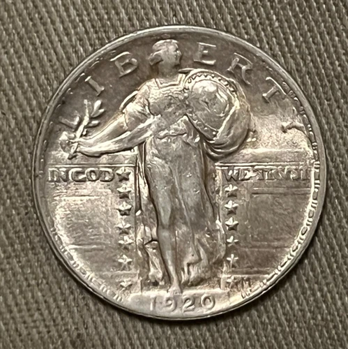 1920 Standing liberty quarter, Brilliant AU / UNC , near FH