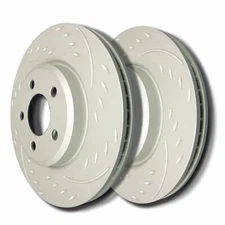 SP Performance D55-079 Diamond Slot Brake Rotors ZRC Coating L/R Pr Front
