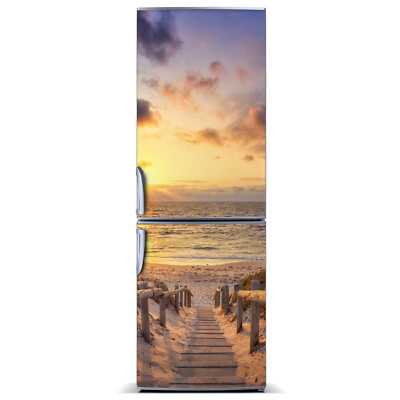 Sticker Magnétique Pour Frigo – Paysage Surf – Coloray – Amovible Et Repositionnable – Jaune