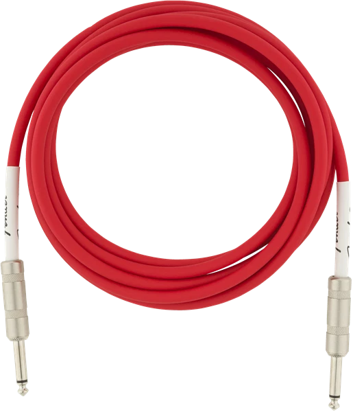 Cable de instrumento/guitarra Fender serie original genuino, rojo fiesta, 10' ft Foto 2 de 3