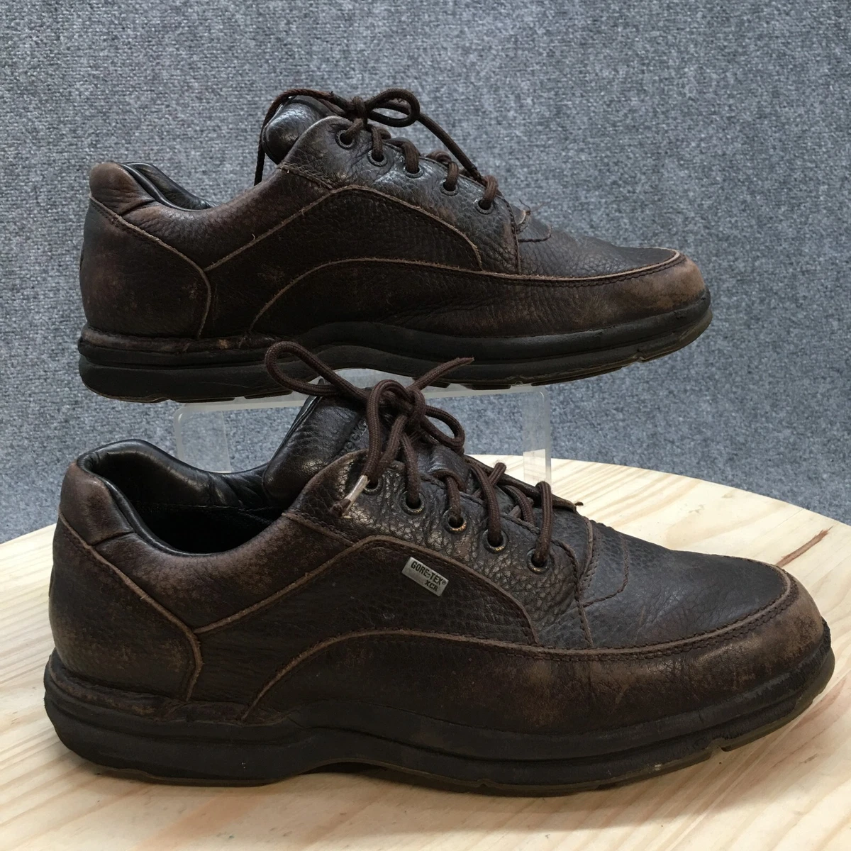 Rockport Shoes Mens 12 M Oxford Gore Tex Brown Leather Lace Up