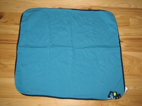 Just One You Carters Baby Blanket Blue Gray Stripe Construction Excavator Digger - Picture 2 of 3