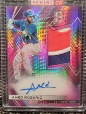 2018 Chronicles Spectra Amed Rosario Rookie Patch Auto RPA Neon Pink #/49 RC