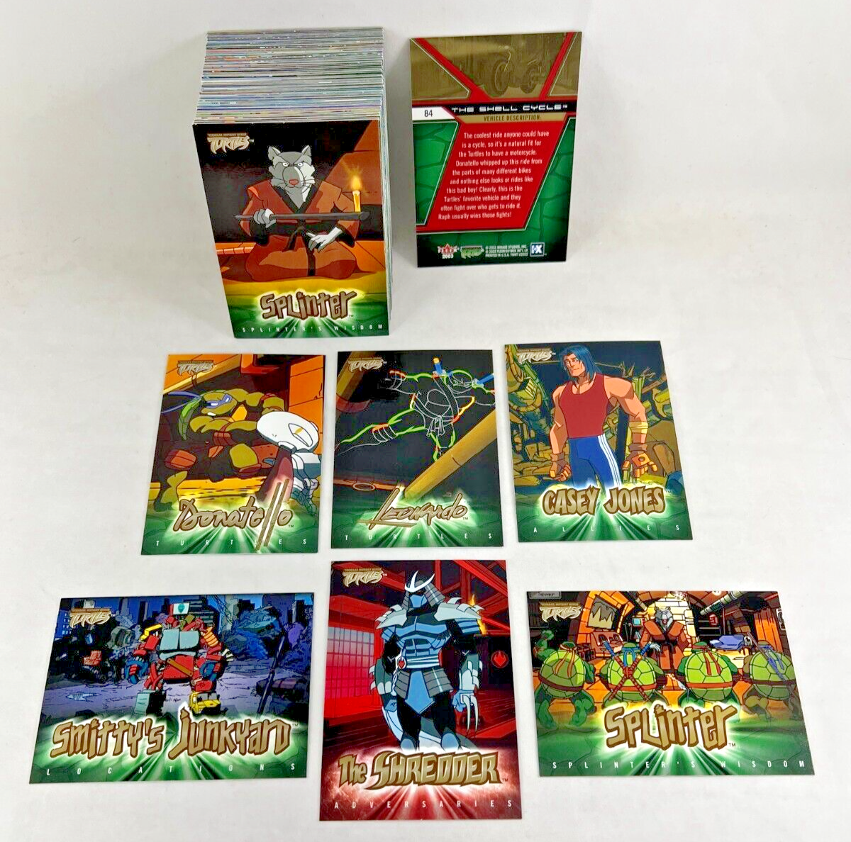 TEENAGE MUTANT NINJA TURTLES Fleer 2003 Complete GOLD PARALLEL 84