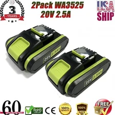 2pack For WORX 20V MAX Extend Lithium Battery 20 Volt WA3520 WA3525 WA3575 WG155