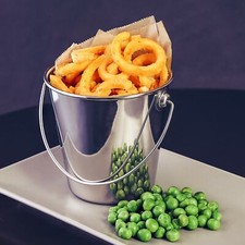 Stainless Steel Premium Serving Buckets 10.5cm - Chip Buckets Food Buckets