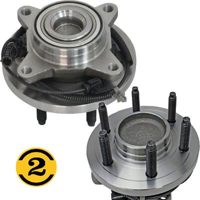 Pair (2) 2WD Front Wheel Bearing Hub Assembly for 2009 2010 Ford F-150 w/ ABS