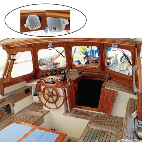 Sistema de audio Bluetooth de radio estéreo marina para automóvil + altavoces impermeables + antena - Imagen 6 de 12