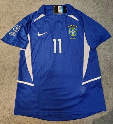 Rare Retro Brazil 2002 World Cup Away Shirt Jersey Rare Retro Brazil 2002 World Cup Away Shirt Jersey