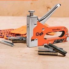 ValueMax Heavy Duty 3 In 1 Hand Staple Gun Tacker w/3000 Staples Manual Nail Gun