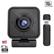 Delton C50 1080p Full HD Wired/Wireless Webcam and USB Dongle - Black