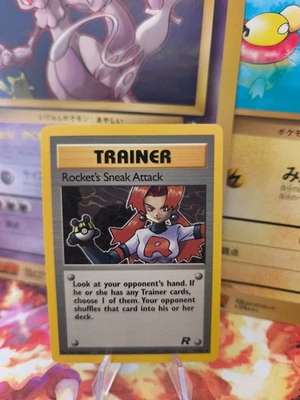 Carte Pokemon Card Rocket's Sneak Attack Team Rocket Rare Anglais Wotc NM - Photo 1/4