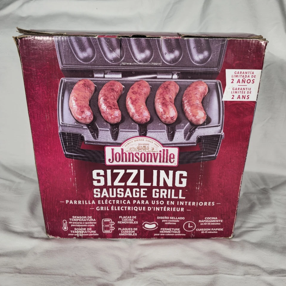 Johnsonville Sizzling Sausage Grill Indoor Electric Grill BTG-0498 New - Image 3 of 4
