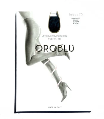 Oroblu Repos Medium Compression Tights 70 Size S Small Color Blue - Bild 1 von 2