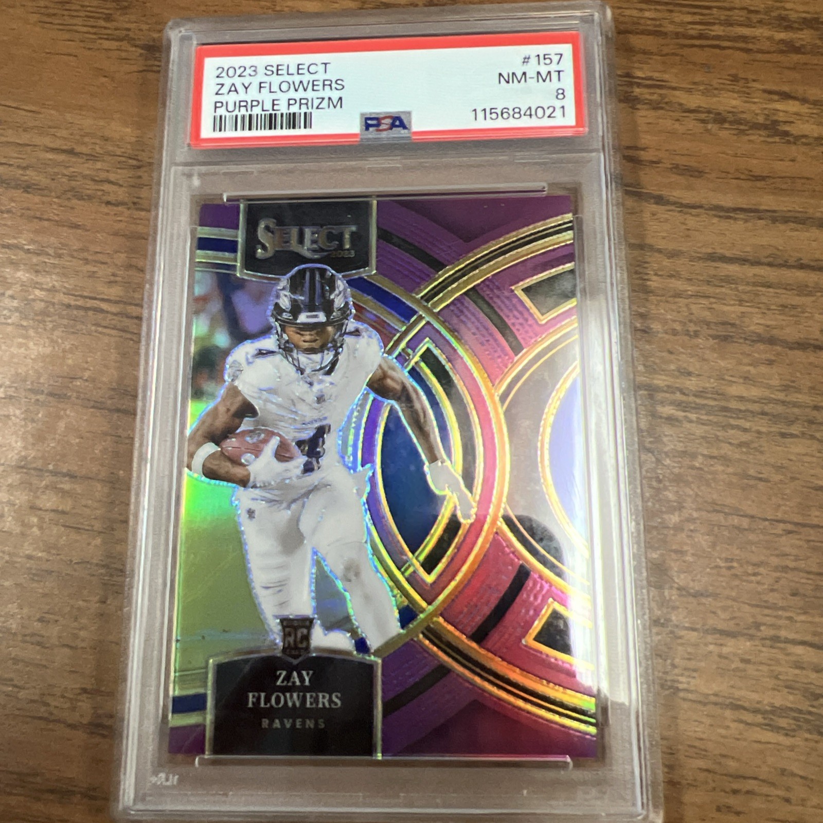 2023 Panini Select - Premier Level Zay Flowers #157 Purple Prizm /75 (RC)