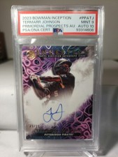 PSA 9/10 MINT 2023 BOWMAN INCEPTION PRIMORDIAL PROSPECT TERMARR JOHNSON 49/99