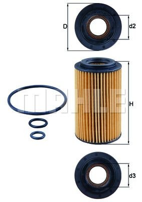 Mahle ÖLfilter FüR Dodge Infiniti Jeep Land Rover MERCEDES-BENZ-image
