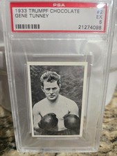 1933 Trumpf Chocolate #2 Gene Tunney PSA 4 Ex Centered New Slab Boxing HOF