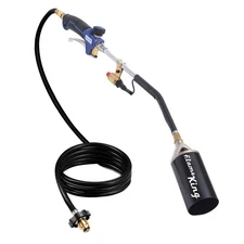 340,000 BTU Propane Torch Self Igniting with Turbo Blast Trigger - 10FT Hose