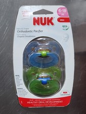 2 Pack of NUK Latex Orthodontic Pacifiers BPA Free 6-18 Months