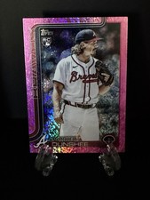 2025 Topps Update Parker Dunshee Pink Holofoil #US296 Parker (RC) Atlanta Braves