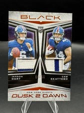2025 Black Jaxson Dart Cam Skattebo Dusk 2  Dawn Dual Rookie Patch /50 RC Giants